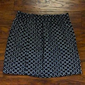 J Crew Pull-On Embroidered Mini-Skirt